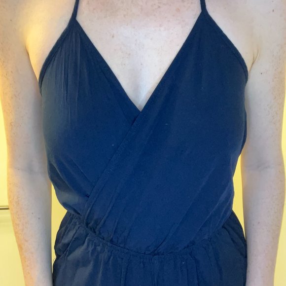 LuLu's Navy Blue Halter Jumpsuit - Picture 4 of 5